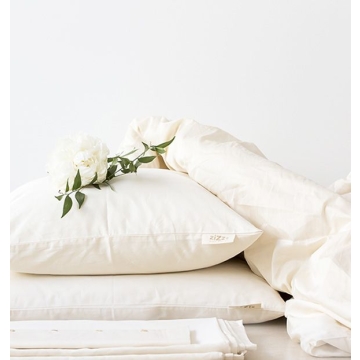 Bettwäsche – Satin Bettbezug aus Bio-Baumwolle – Écru – Verschiedene Grössen ab