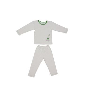Baby Schlafanzug aus Bio-Baumwolle - Grüne Frosch - 12-18 Monate - Zizzz